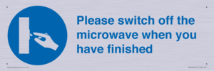 Please switch off the microwave when you have finished